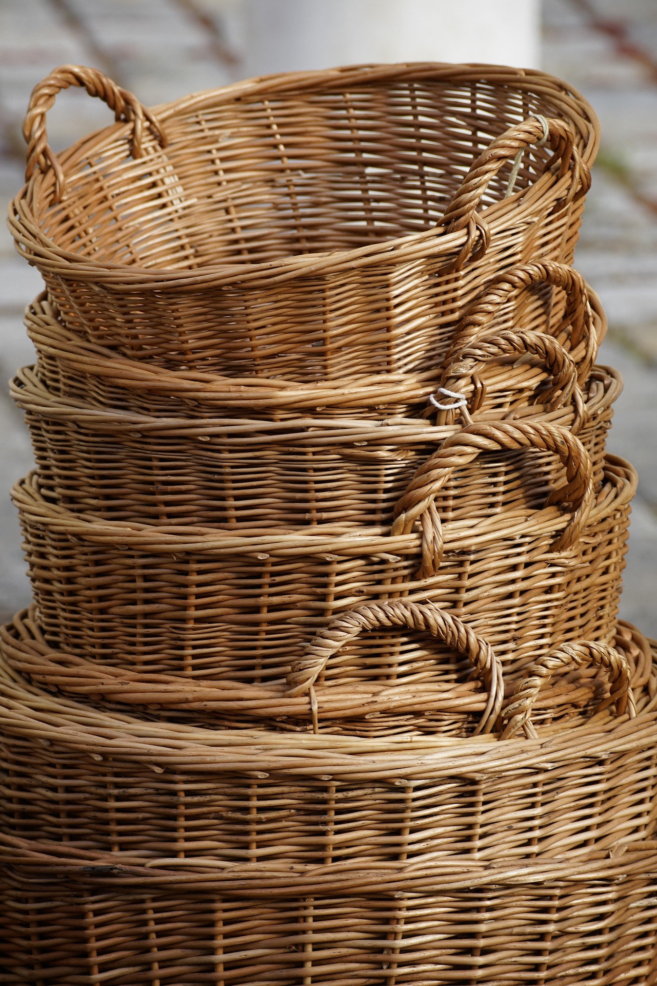 Handcrafted wicker baskets